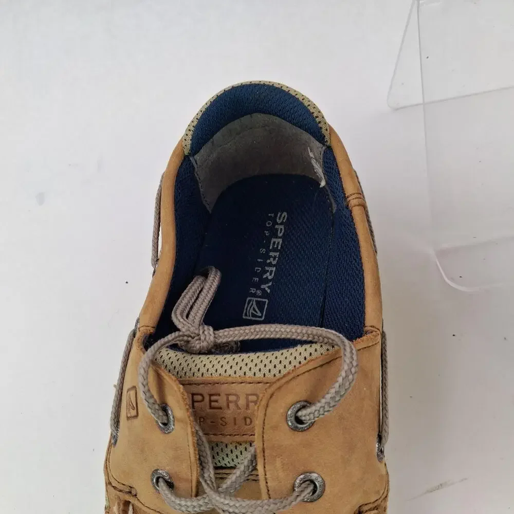 Sperry Top-Sider Lanyard Shoes Size 6.5M Brown Leather Boat Deck Casual